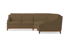 Bannister 3pc Sectional Sofa :: Leg Finish: Pecan