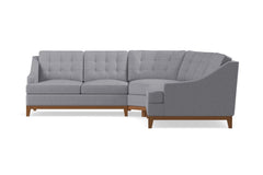 Bannister 3pc Sectional Sofa :: Leg Finish: Pecan