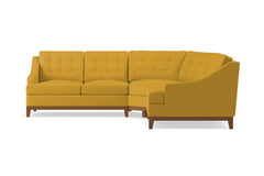 Bannister 3pc Sectional Sofa :: Leg Finish: Pecan