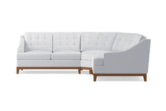 Bannister 3pc Sectional Sofa :: Leg Finish: Pecan