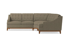 Bannister 3pc Sectional Sofa :: Leg Finish: Pecan