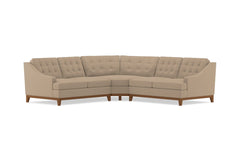 Bannister 3pc Sectional Sofa :: Leg Finish: Pecan