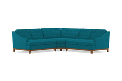 Bannister 3pc Sectional Sofa :: Leg Finish: Pecan