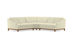 Bannister 3pc Sectional Sofa :: Leg Finish: Pecan