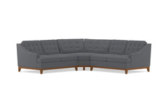 Bannister 3pc Sectional Sofa :: Leg Finish: Pecan