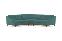 Bannister 3pc Sectional Sofa :: Leg Finish: Pecan