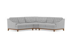 Bannister 3pc Sectional Sofa :: Leg Finish: Pecan