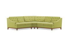 Bannister 3pc Sectional Sofa :: Leg Finish: Pecan