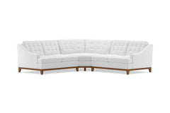 Bannister 3pc Sectional Sofa :: Leg Finish: Pecan