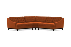 Bannister 3pc Sectional Sofa :: Leg Finish: Espresso