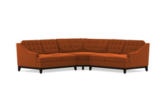 Bannister 3pc Sectional Sofa :: Leg Finish: Espresso