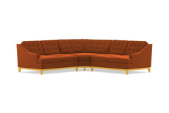 Bannister 3pc Sectional Sofa :: Leg Finish: Natural
