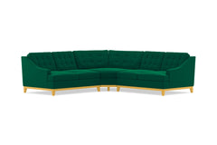 Bannister 3pc Sectional Sofa :: Leg Finish: Natural