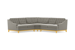 Bannister 3pc Sectional Sofa :: Leg Finish: Natural