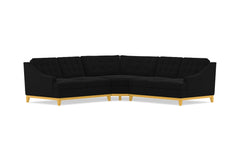 Bannister 3pc Sectional Sofa :: Leg Finish: Natural