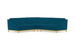 Bannister 3pc Sectional Sofa :: Leg Finish: Natural