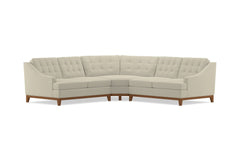 Bannister 3pc Sectional Sofa :: Leg Finish: Pecan