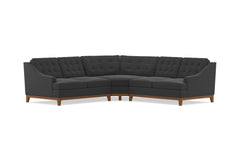 Bannister 3pc Sectional Sofa :: Leg Finish: Pecan