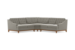 Bannister 3pc Sectional Sofa :: Leg Finish: Pecan