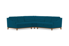 Bannister 3pc Sectional Sofa :: Leg Finish: Pecan