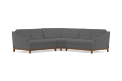 Bannister 3pc Sectional Sofa :: Leg Finish: Pecan