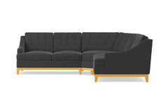 Bannister 3pc Sectional Sofa :: Leg Finish: Natural