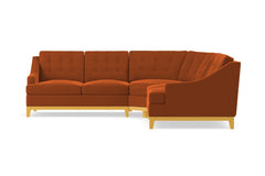 Bannister 3pc Sectional Sofa :: Leg Finish: Natural