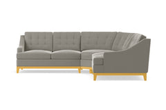 Bannister 3pc Sectional Sofa :: Leg Finish: Natural