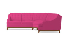 Bannister 3pc Sectional Sofa :: Leg Finish: Pecan