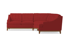 Bannister 3pc Sectional Sofa :: Leg Finish: Pecan