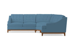 Bannister 3pc Sectional Sofa :: Leg Finish: Pecan