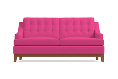 Bannister Twin Size Sleeper Sofa Bed :: Leg Finish: Pecan / Sleeper Option: Deluxe Innerspring Mattress