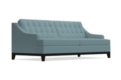 Bannister Velvet Queen Size Sleeper Sofa Bed :: Leg Finish: Espresso / Sleeper Option: Memory Foam Mattress