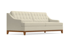 Bannister Queen Size Sleeper Sofa Bed :: Leg Finish: Pecan / Sleeper Option: Memory Foam Mattress