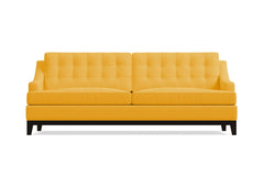 Bannister Velvet Queen Size Sleeper Sofa Bed :: Leg Finish: Espresso / Sleeper Option: Deluxe Innerspring Mattress