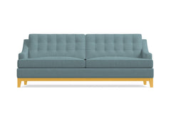 Bannister Velvet Queen Size Sleeper Sofa Bed :: Leg Finish: Natural / Sleeper Option: Deluxe Innerspring Mattress