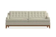 Bannister Queen Size Sleeper Sofa Bed :: Leg Finish: Pecan / Sleeper Option: Deluxe Innerspring Mattress