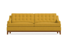 Bannister Queen Size Sleeper Sofa Bed :: Leg Finish: Pecan / Sleeper Option: Deluxe Innerspring Mattress