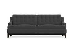 Bannister Velvet Queen Size Sleeper Sofa Bed :: Leg Finish: Espresso / Sleeper Option: Memory Foam Mattress