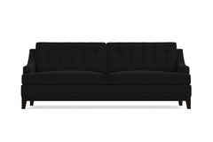 Bannister Velvet Queen Size Sleeper Sofa Bed :: Leg Finish: Espresso / Sleeper Option: Deluxe Innerspring Mattress