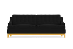 Bannister Velvet Queen Size Sleeper Sofa Bed :: Leg Finish: Natural / Sleeper Option: Deluxe Innerspring Mattress