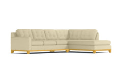 Brentwood 2pc Sleeper Sectional :: Leg Finish: Natural / Configuration: RAF - Chaise on the Right / Sleeper Option: Memory Foam Mattress