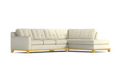 Brentwood 2pc Sleeper Sectional :: Leg Finish: Natural / Configuration: RAF - Chaise on the Right / Sleeper Option: Memory Foam Mattress