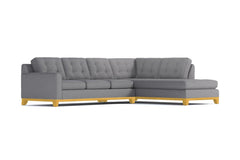 Brentwood 2pc Sleeper Sectional :: Leg Finish: Natural / Configuration: RAF - Chaise on the Right / Sleeper Option: Memory Foam Mattress