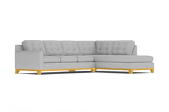 Brentwood 2pc Sleeper Sectional :: Leg Finish: Natural / Configuration: RAF - Chaise on the Right / Sleeper Option: Memory Foam Mattress