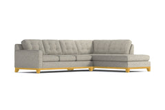 Brentwood 2pc Sleeper Sectional :: Leg Finish: Natural / Configuration: RAF - Chaise on the Right / Sleeper Option: Memory Foam Mattress