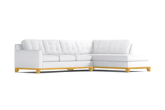 Brentwood 2pc Sleeper Sectional :: Leg Finish: Natural / Configuration: RAF - Chaise on the Right / Sleeper Option: Memory Foam Mattress