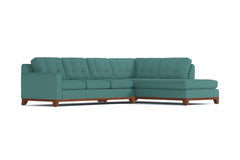 Brentwood 2pc Sleeper Sectional :: Leg Finish: Pecan / Configuration: RAF - Chaise on the Right / Sleeper Option: Memory Foam Mattress