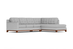 Brentwood 2pc Sleeper Sectional :: Leg Finish: Pecan / Configuration: RAF - Chaise on the Right / Sleeper Option: Memory Foam Mattress