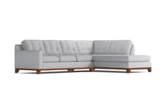 Brentwood 2pc Sleeper Sectional :: Leg Finish: Pecan / Configuration: RAF - Chaise on the Right / Sleeper Option: Deluxe Innerspring Mattress